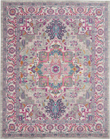 8' X 10' Pink And Gray Power Loom Area Rug - Homeroots - Flyclothing LLC