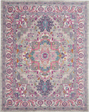 8' X 10' Pink And Gray Power Loom Area Rug - Homeroots