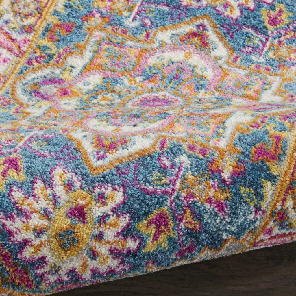 2' X 3' Teal Blue Power Loom Area Rug - Homeroots - Flyclothing LLC
