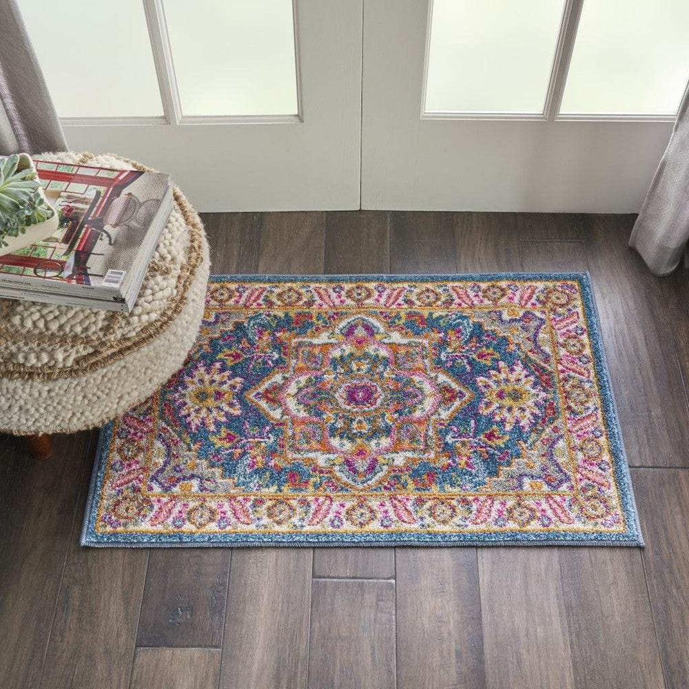 2' X 3' Teal Blue Power Loom Area Rug - Homeroots - Flyclothing LLC