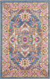 2' X 3' Teal Blue Power Loom Area Rug - Homeroots