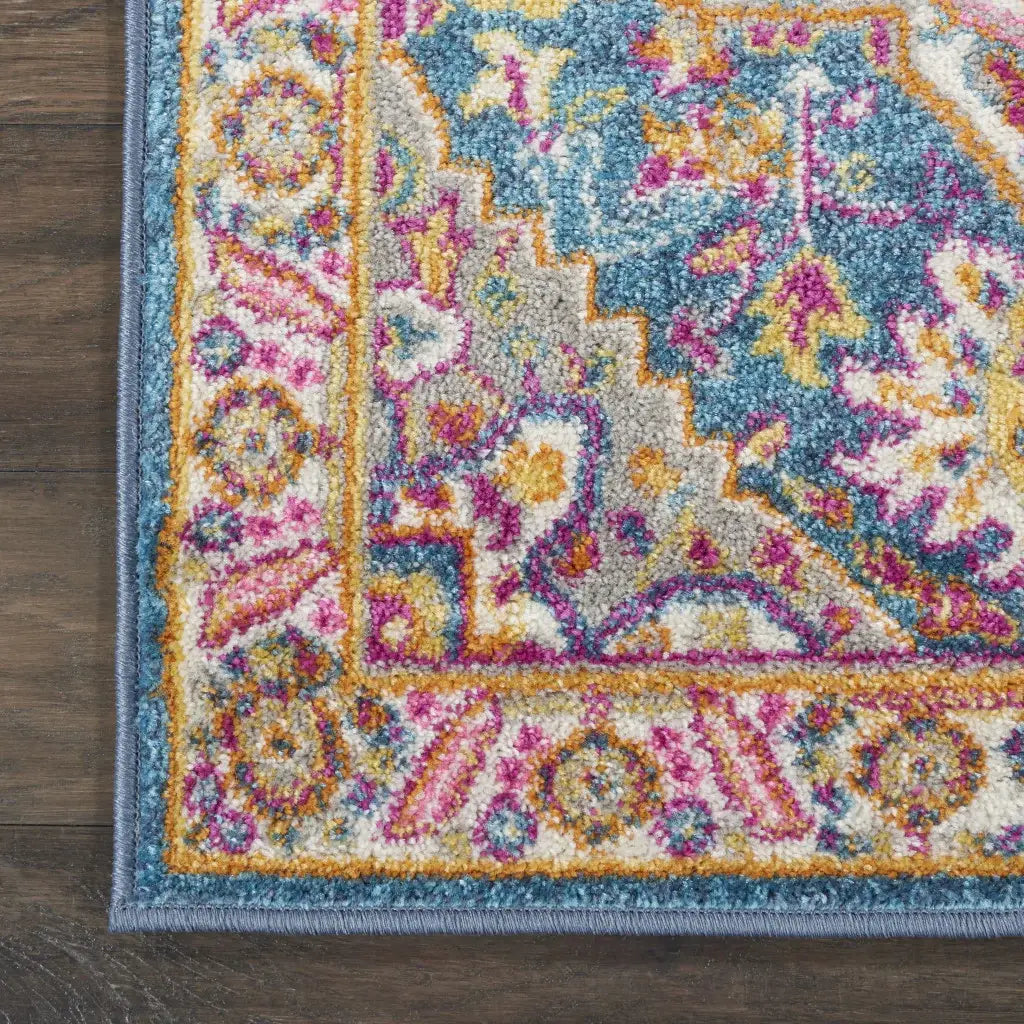 2' X 3' Teal Blue Power Loom Area Rug - Homeroots - Flyclothing LLC