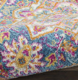 8' Teal Blue Power Loom Runner Rug - Homeroots - Flyclothing LLC