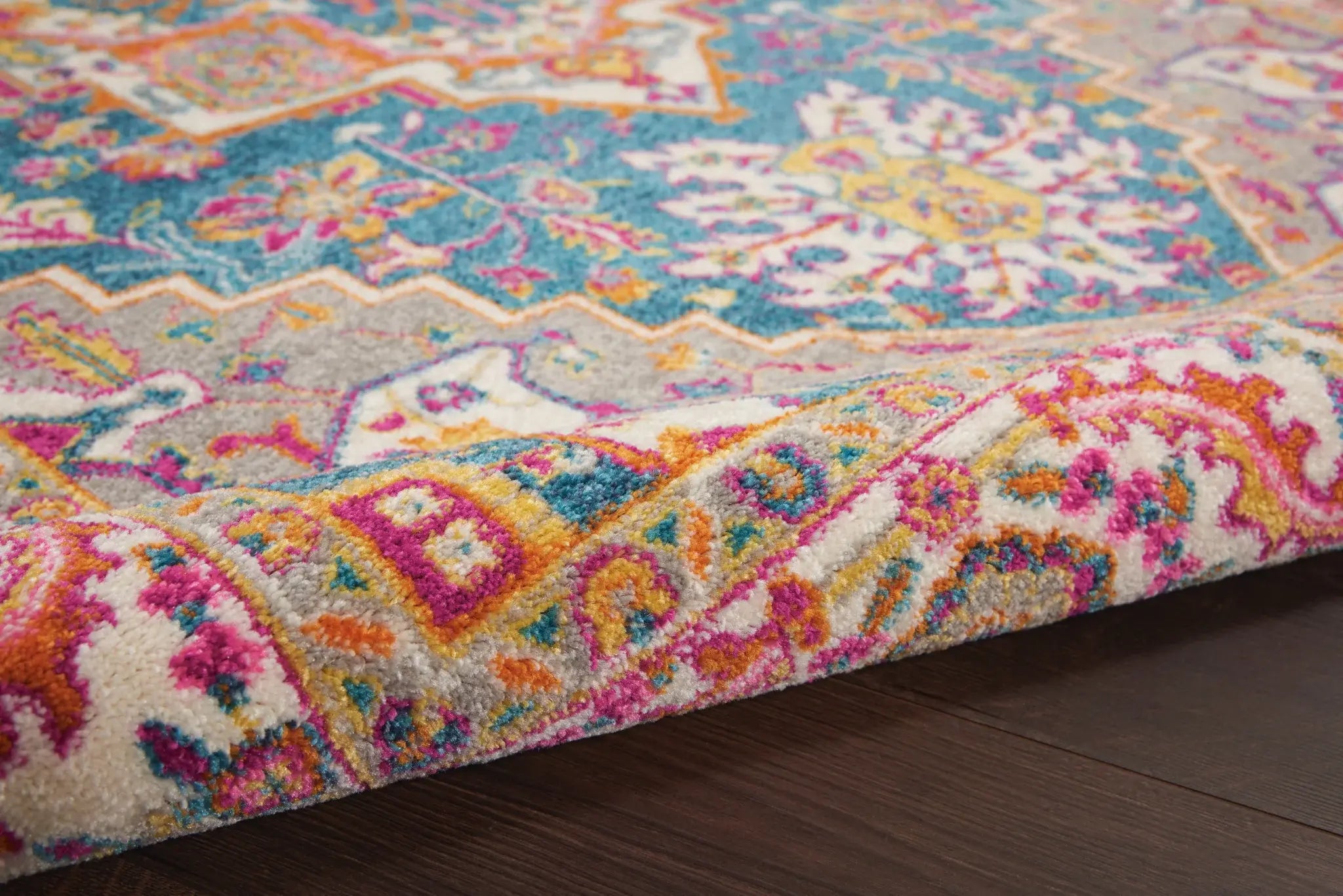 4' X 6' Teal Blue Power Loom Area Rug - Homeroots - Flyclothing LLC