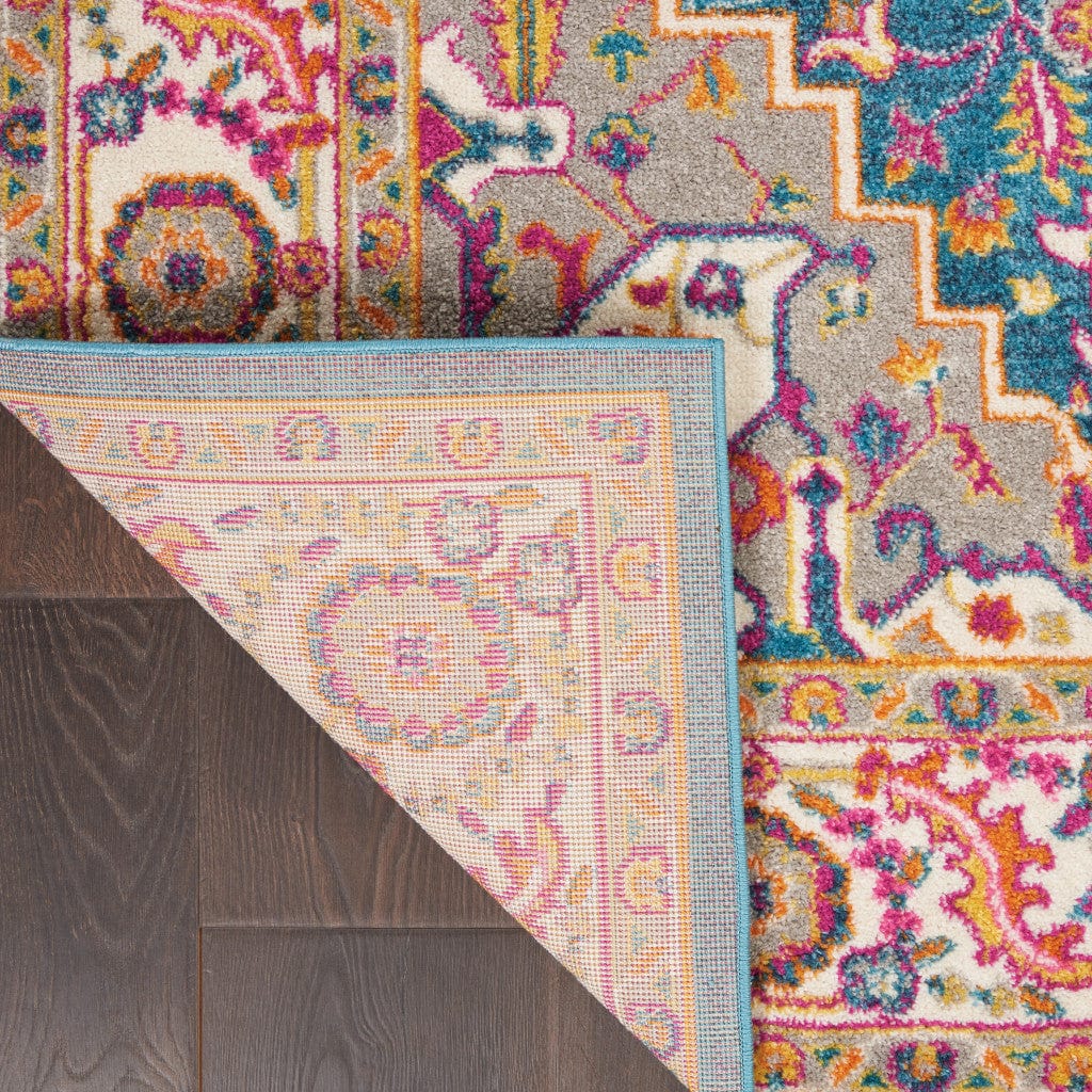 5' X 7' Teal Blue Power Loom Area Rug - Homeroots
