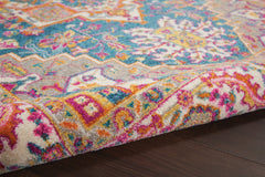 5' X 7' Teal Blue Power Loom Area Rug - Homeroots