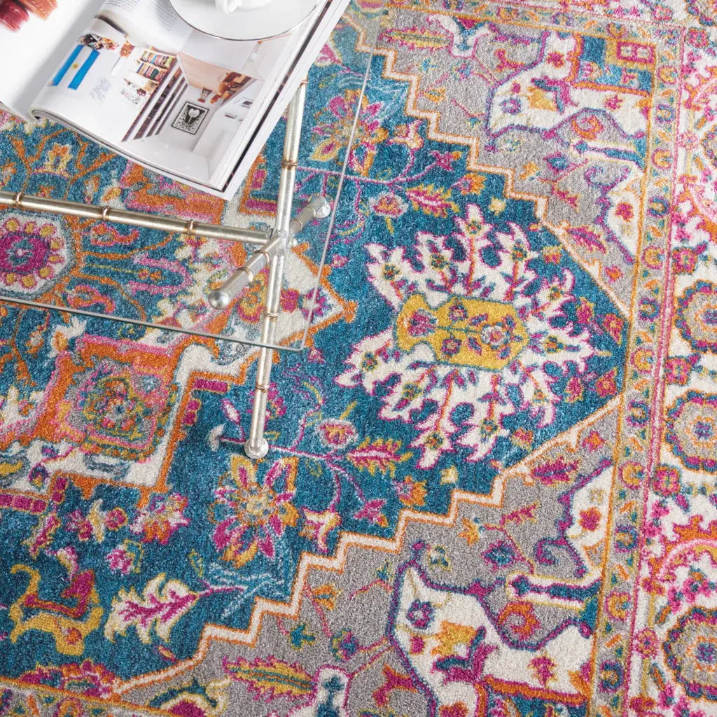 5' X 7' Teal Blue Power Loom Area Rug - Homeroots - Flyclothing LLC
