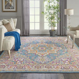 7' X 10' Teal Blue Power Loom Area Rug - Homeroots - Flyclothing LLC
