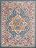 7' X 10' Teal Blue Power Loom Area Rug - Homeroots