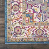 7' X 10' Teal Blue Power Loom Area Rug - Homeroots