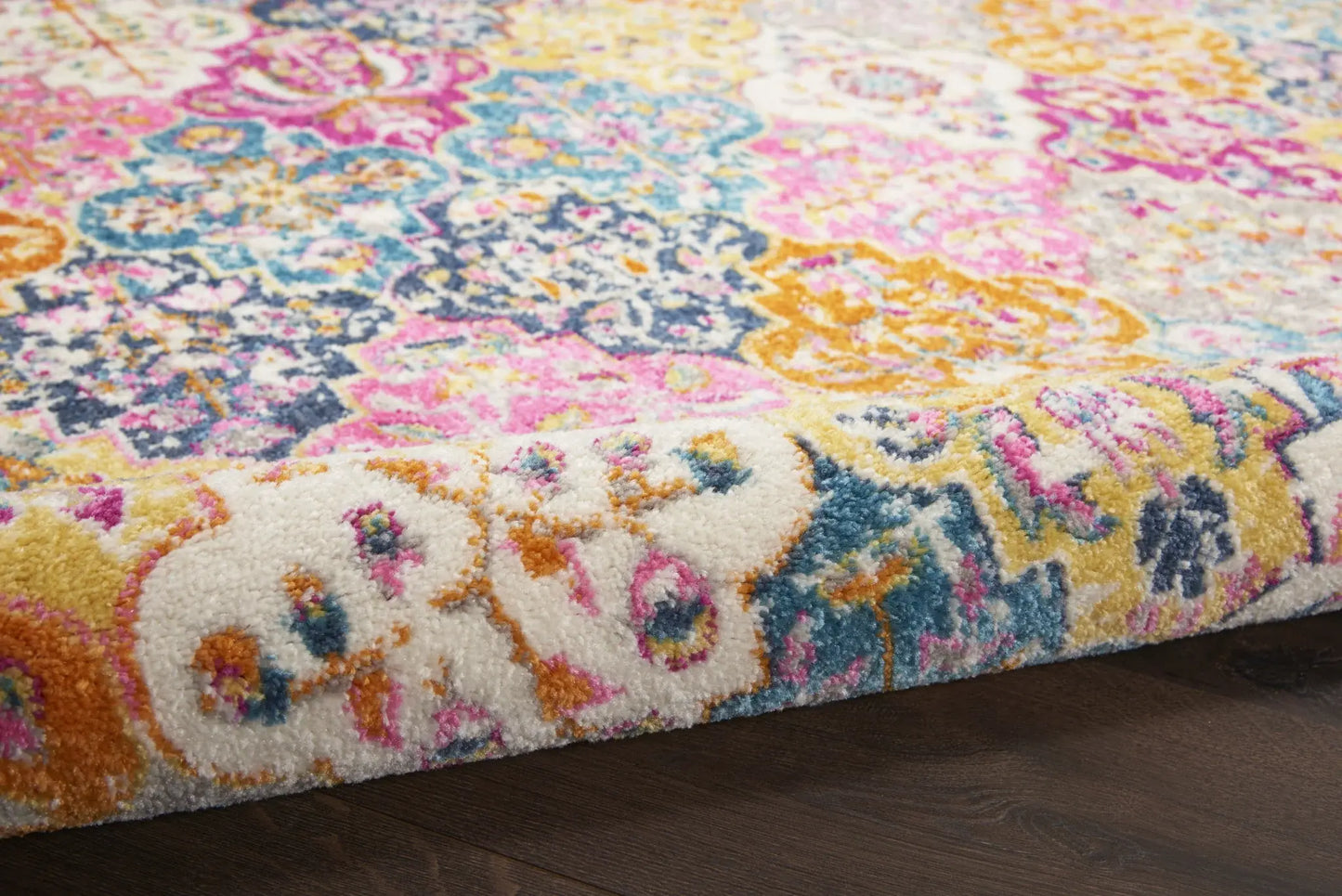5' X 7' Pink And Gray Geometric Dhurrie Area Rug - Homeroots - Flyclothing LLC