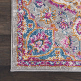 2' X 3' Pink And Gray Power Loom Area Rug - Homeroots