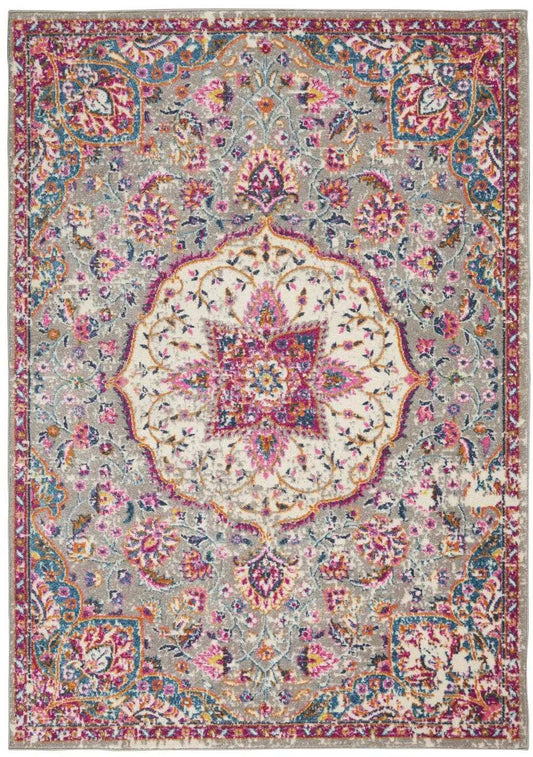 4' X 6' Pink And Gray Power Loom Area Rug - Homeroots - Flyclothing LLC