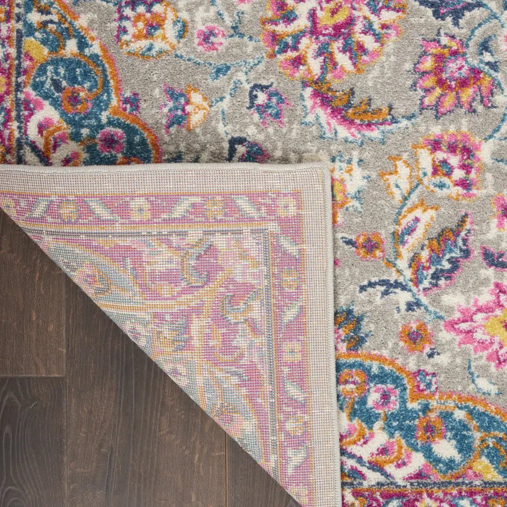 5' X 7' Pink And Gray Power Loom Area Rug - Homeroots - Flyclothing LLC