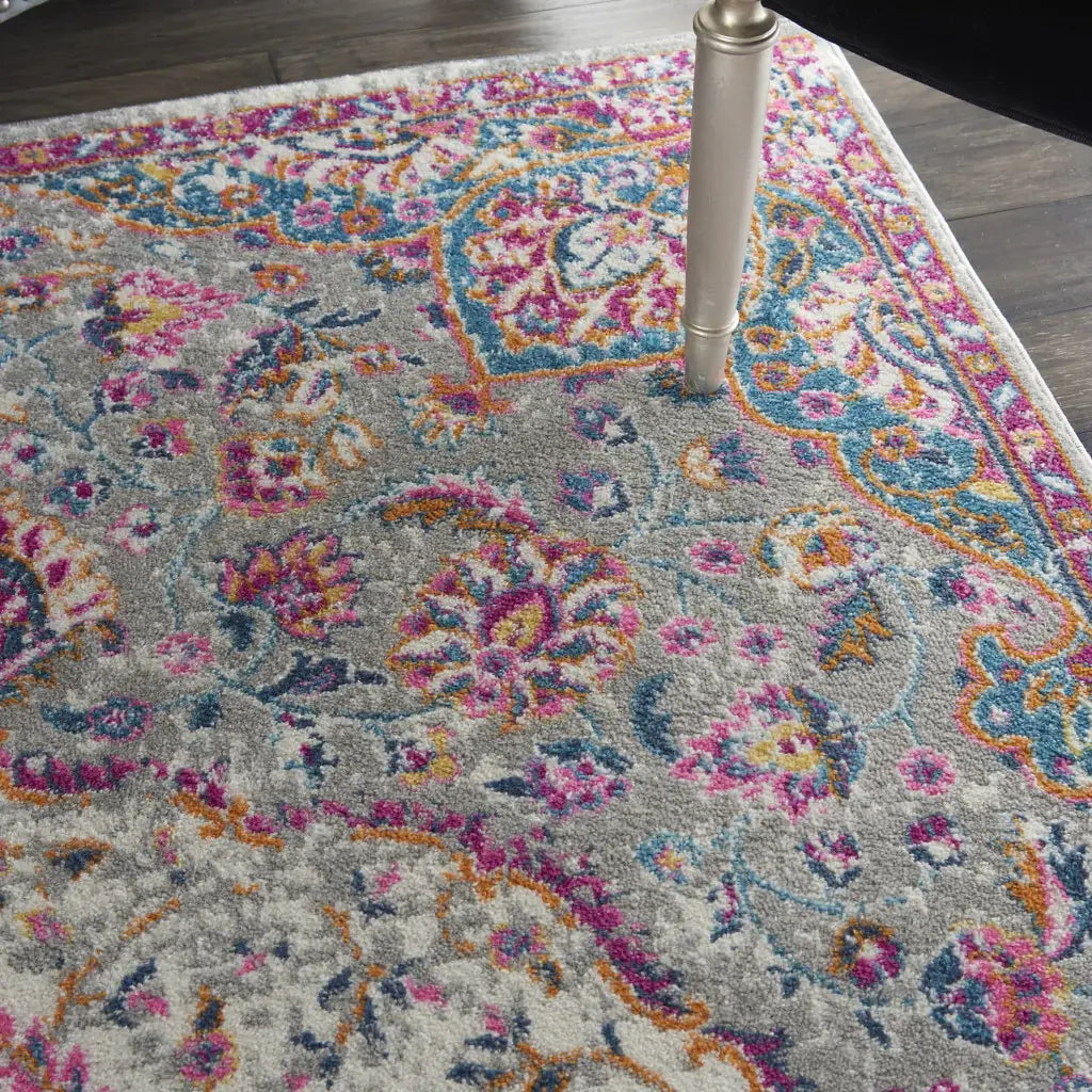 5' X 7' Pink And Gray Power Loom Area Rug - Homeroots - Flyclothing LLC