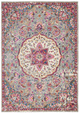 5' X 7' Pink And Gray Power Loom Area Rug - Homeroots