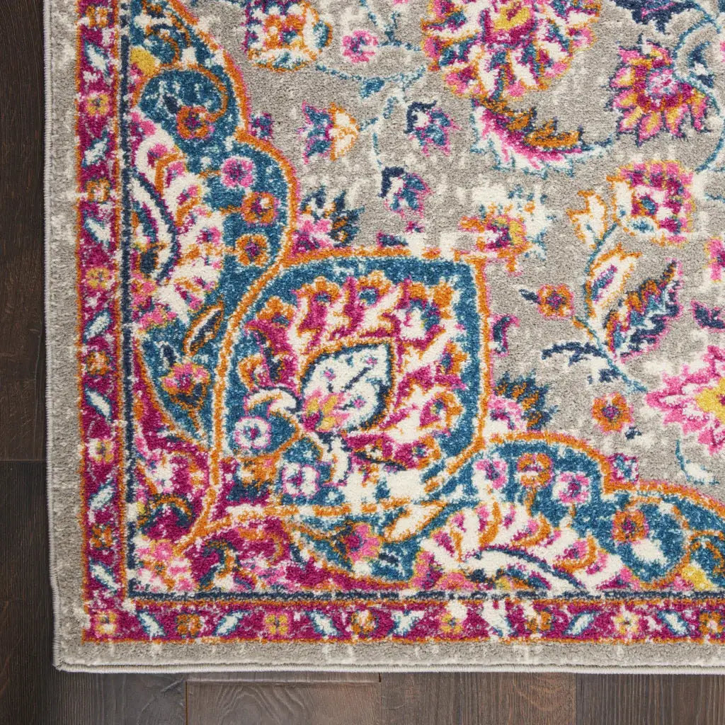 5' X 7' Pink And Gray Power Loom Area Rug - Homeroots - Flyclothing LLC