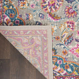 7' X 10' Pink And Gray Power Loom Area Rug - Homeroots