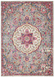 7' X 10' Pink And Gray Power Loom Area Rug - Homeroots