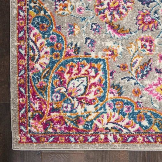 8' X 10' Pink And Gray Power Loom Area Rug - Homeroots - Flyclothing LLC