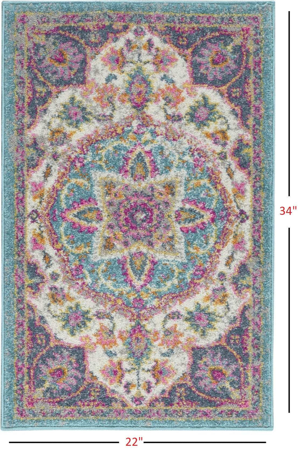2' X 3' Pink And Green Dhurrie Area Rug - Homeroots - Flyclothing LLC