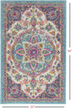 2' X 3' Pink And Green Dhurrie Area Rug - Homeroots