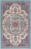 2' X 3' Pink And Green Dhurrie Area Rug - Homeroots