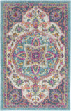 2' X 3' Pink And Green Dhurrie Area Rug - Homeroots
