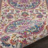 8' Pink And Green Dhurrie Runner Rug - Homeroots