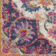 8' Pink And Green Dhurrie Runner Rug - Homeroots