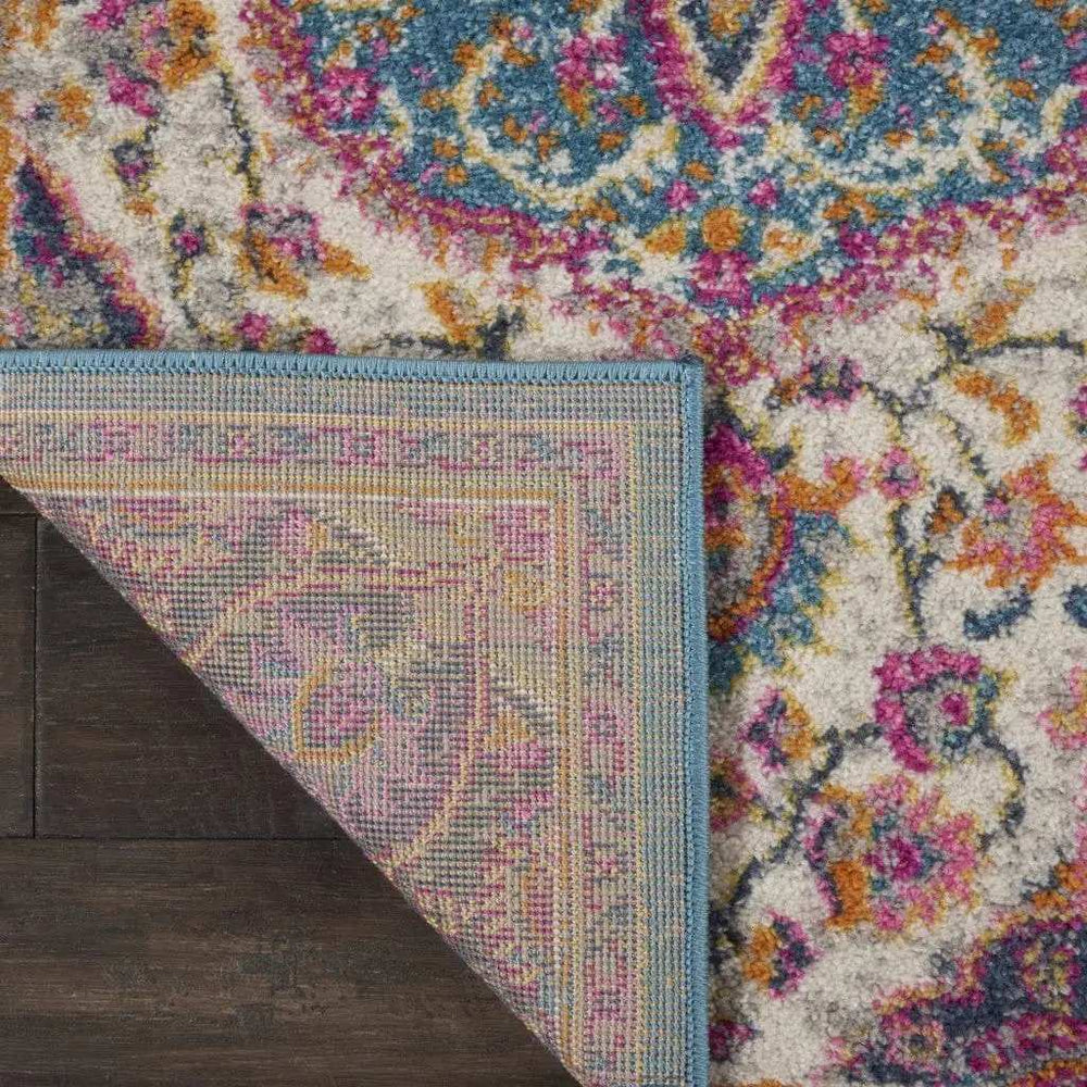 8' Pink And Green Dhurrie Runner Rug - Homeroots - Flyclothing LLC