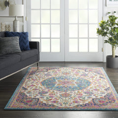 4' X 6' Pink And Green Dhurrie Area Rug - Homeroots