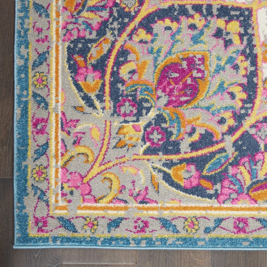7' X 10' Pink And Green Dhurrie Area Rug - Homeroots