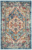 2' X 3' Blue And Ivory Power Loom Area Rug - Homeroots