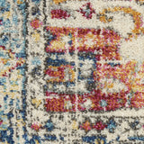4' X 6' Blue And Ivory Power Loom Area Rug - Homeroots