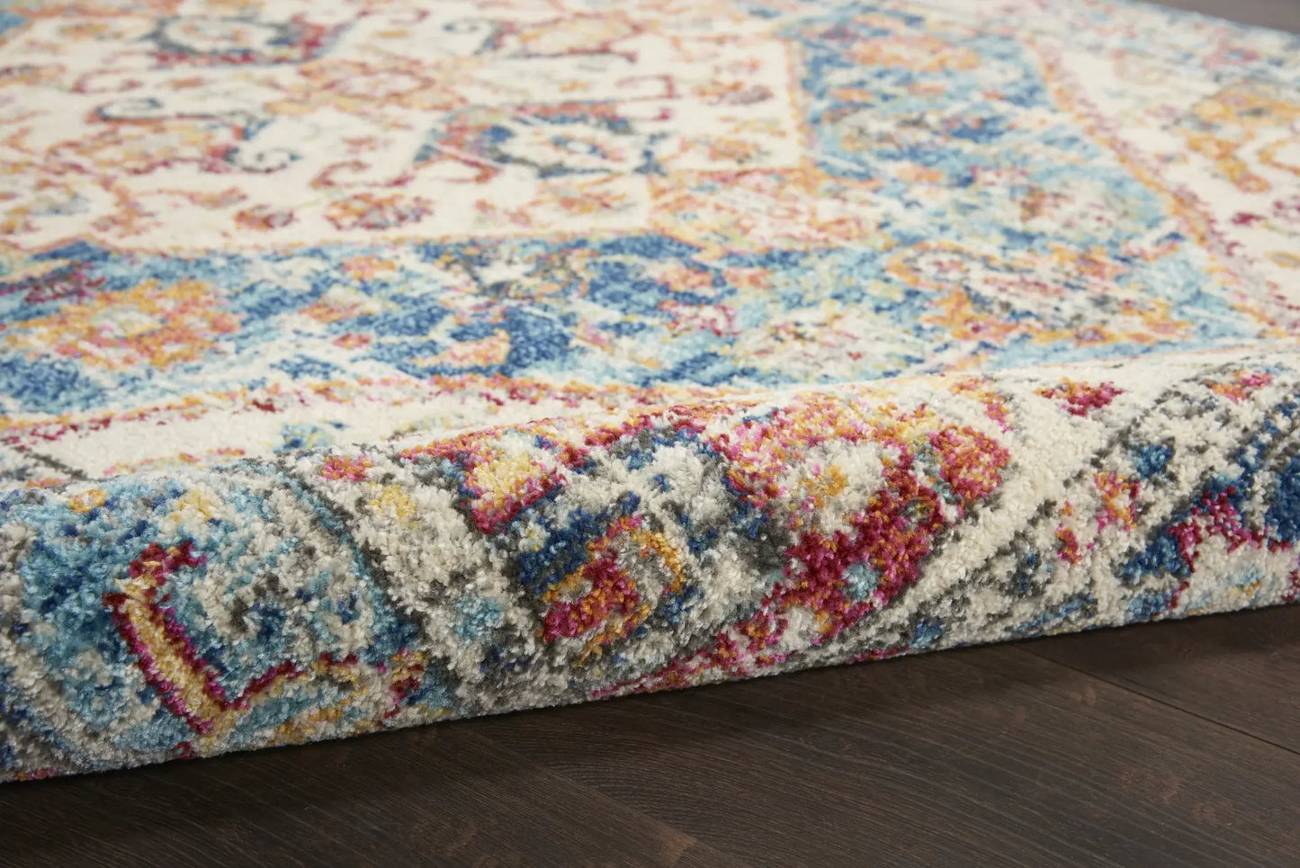 4' X 6' Blue And Ivory Power Loom Area Rug - Homeroots - Flyclothing LLC