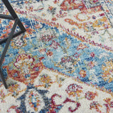4' X 6' Blue And Ivory Power Loom Area Rug - Homeroots - Flyclothing LLC