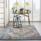 5' X 7' Blue And Ivory Power Loom Area Rug - Homeroots - Flyclothing LLC