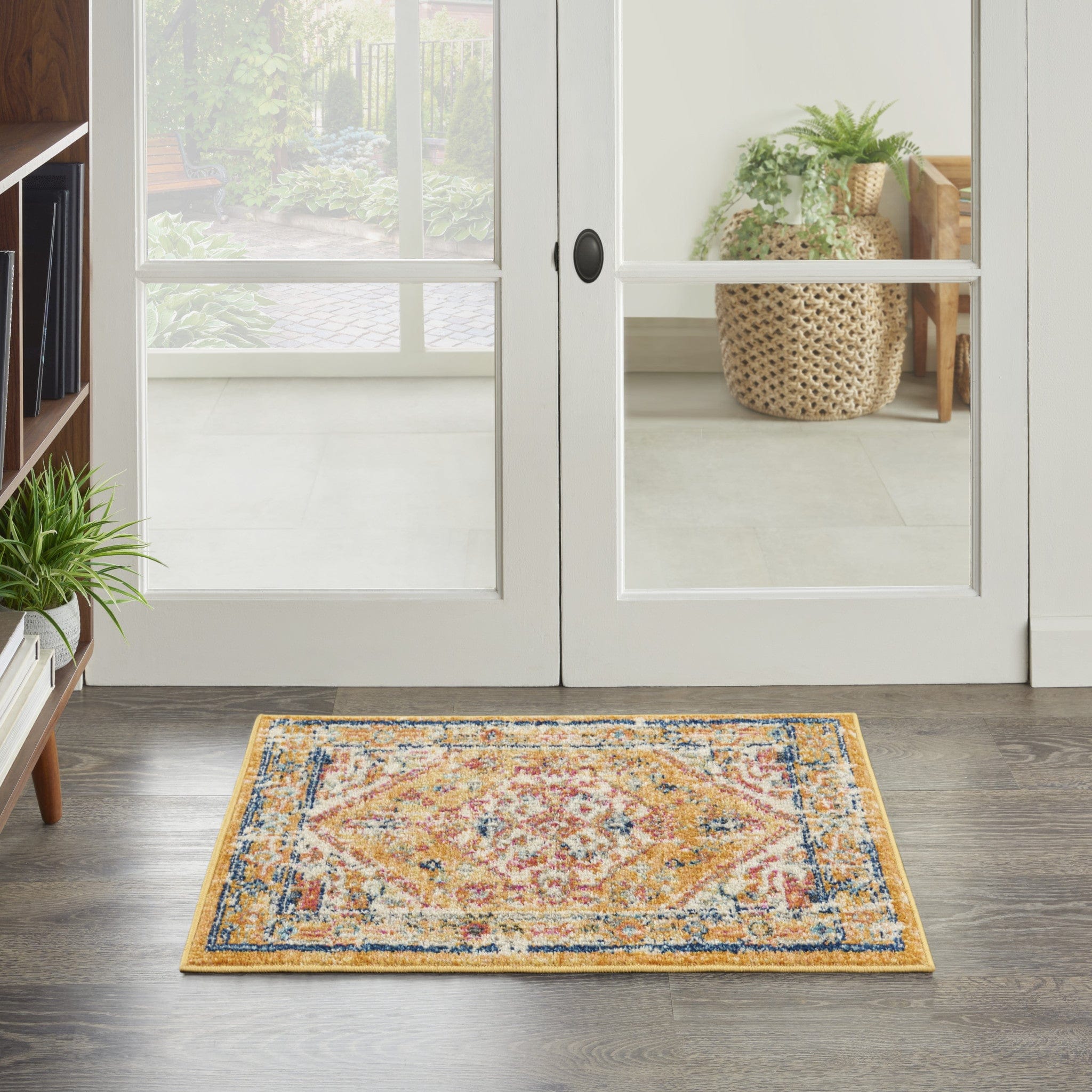 2' X 3' Yellow And Ivory Dhurrie Area Rug - Homeroots
