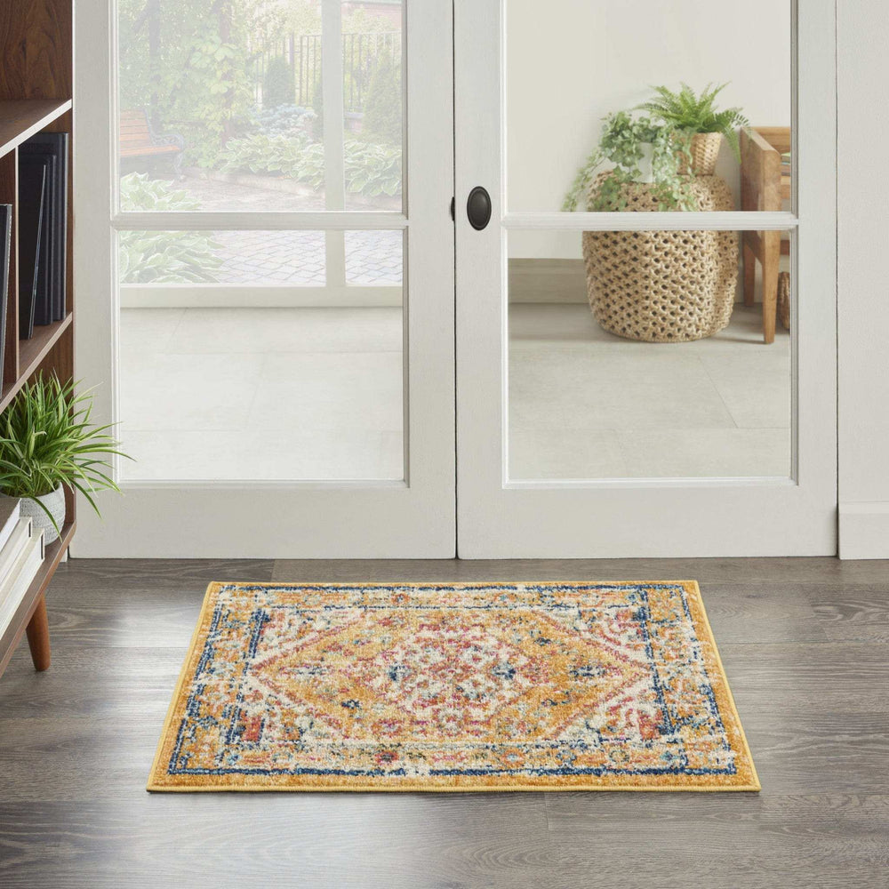 2' X 3' Yellow And Ivory Dhurrie Area Rug - Homeroots - Flyclothing LLC