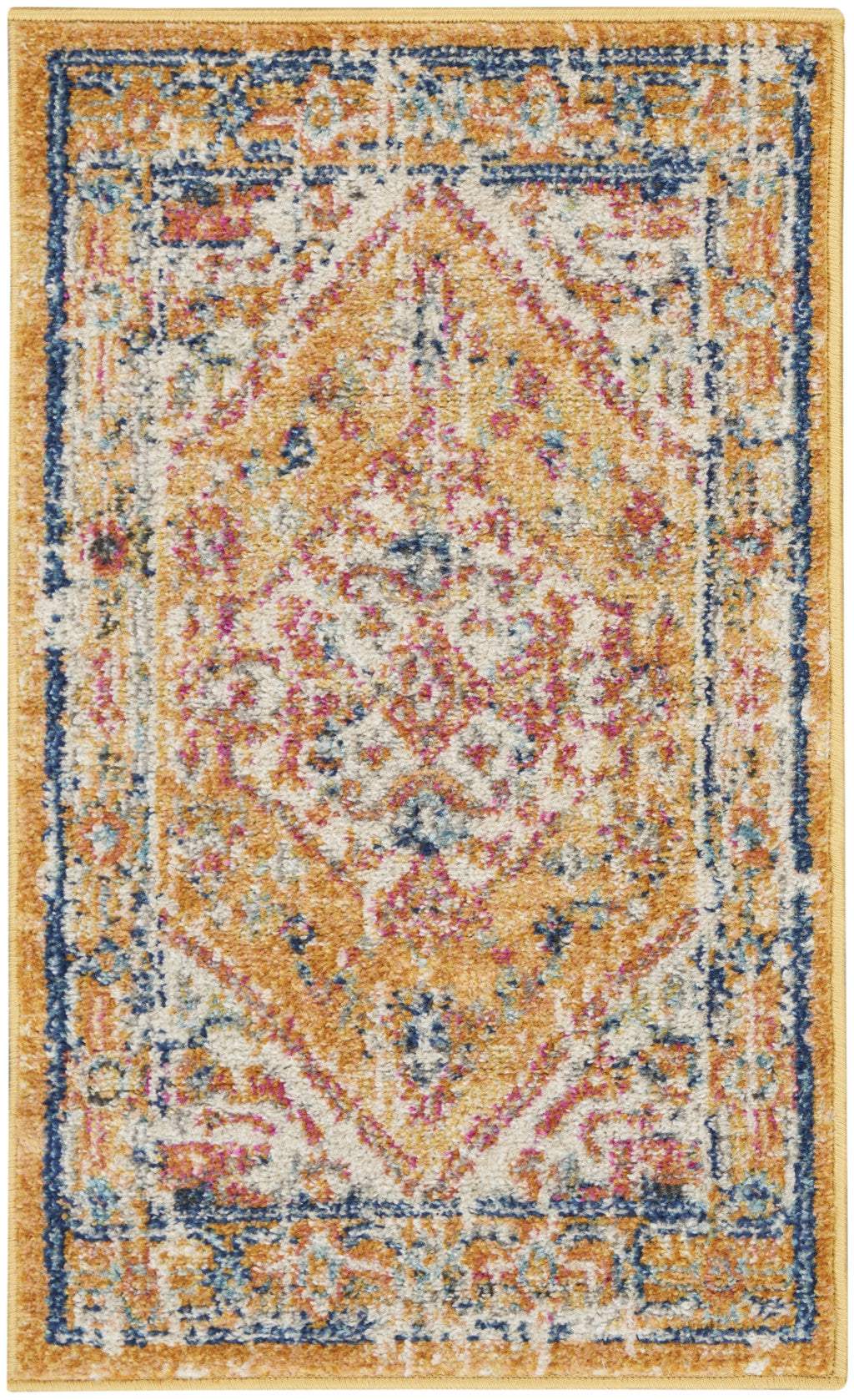 2' X 3' Yellow And Ivory Dhurrie Area Rug - Homeroots - Flyclothing LLC