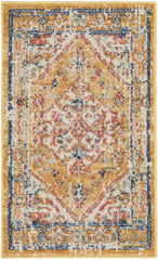 2' X 3' Yellow And Ivory Dhurrie Area Rug - Homeroots