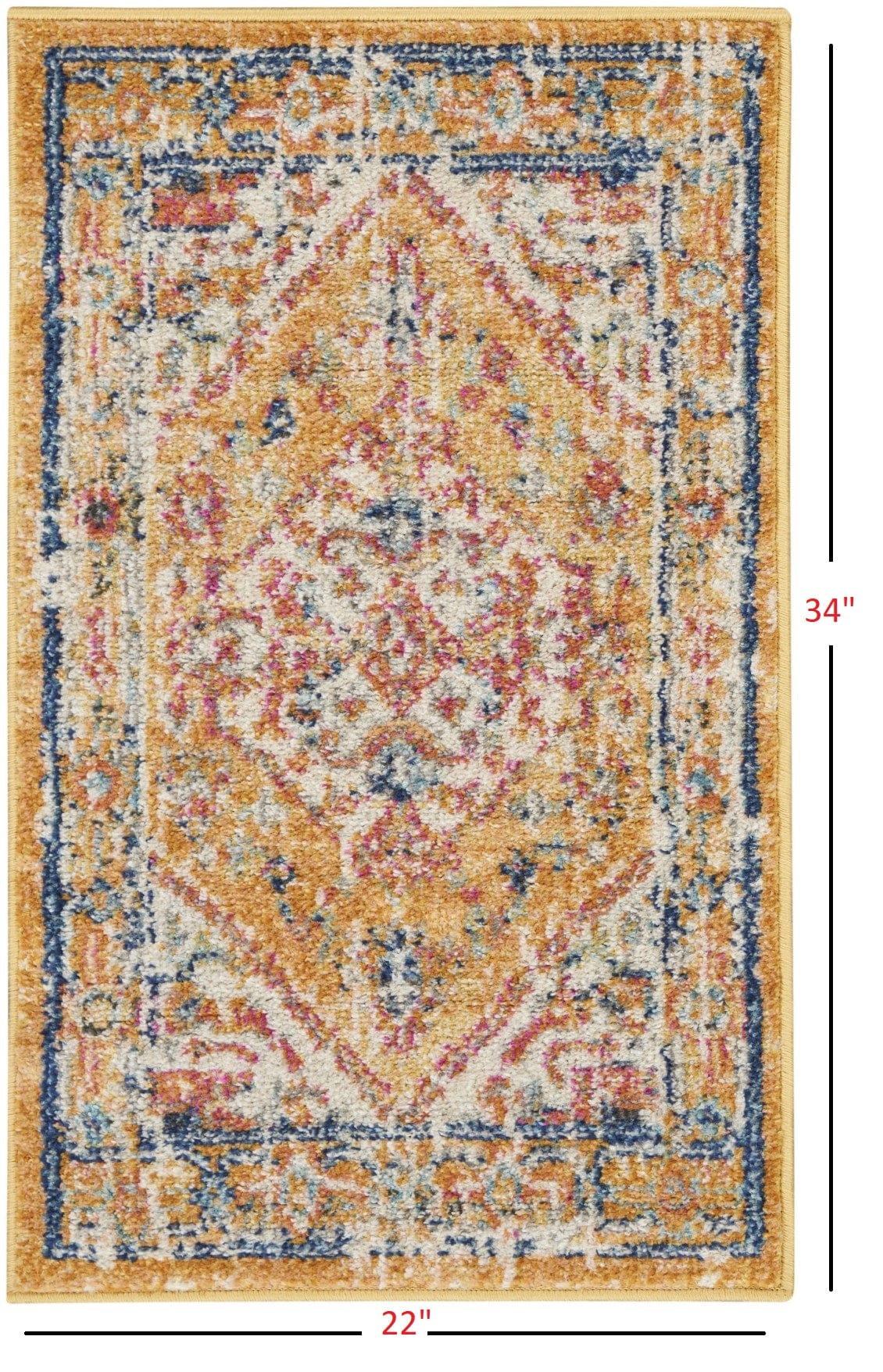 2' X 3' Yellow And Ivory Dhurrie Area Rug - Homeroots