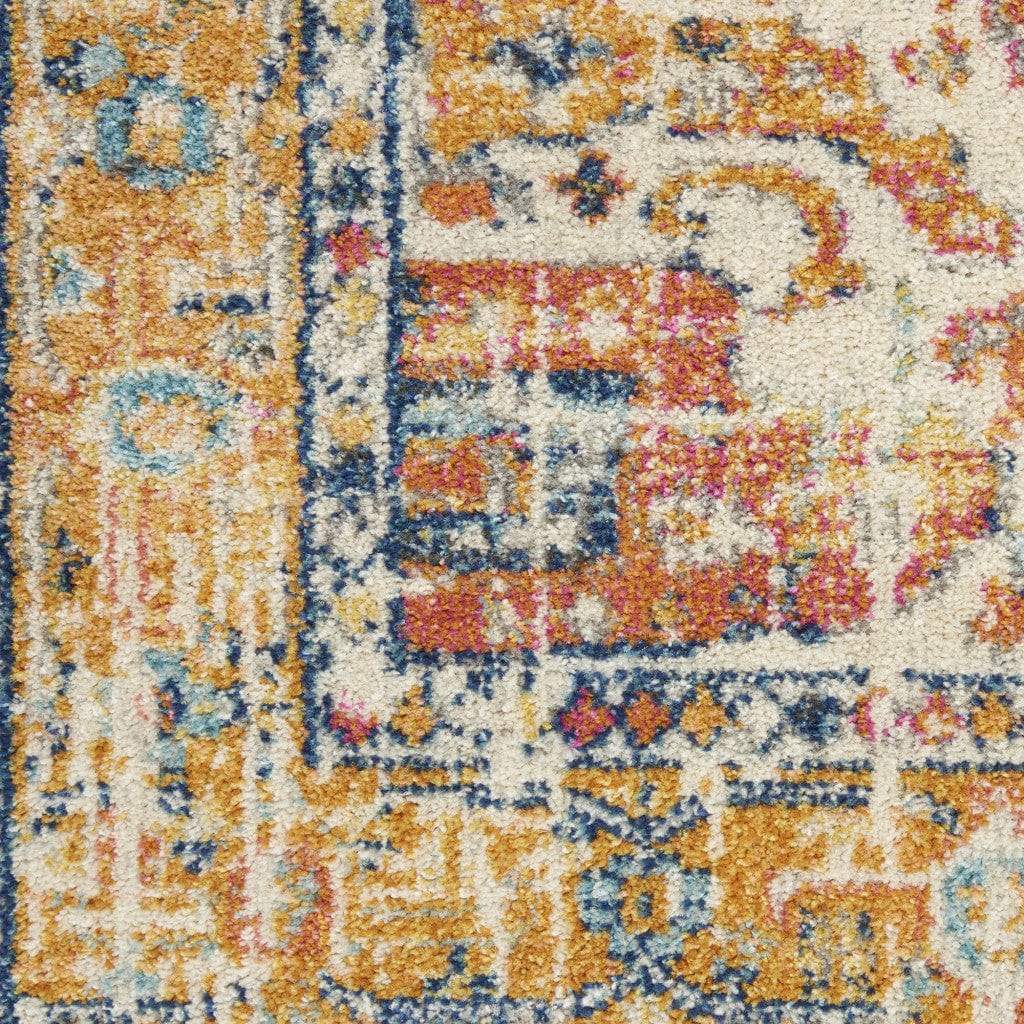 10' Yellow And Ivory Dhurrie Runner Rug - Homeroots - Flyclothing LLC