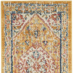 10' Yellow And Ivory Dhurrie Runner Rug - Homeroots