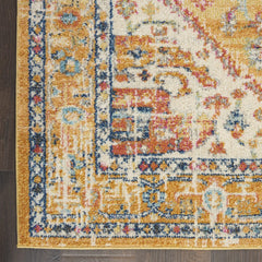 10' Yellow And Ivory Dhurrie Runner Rug - Homeroots