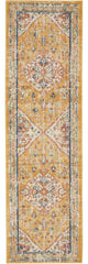 8' Yellow And Ivory Dhurrie Runner Rug - Homeroots