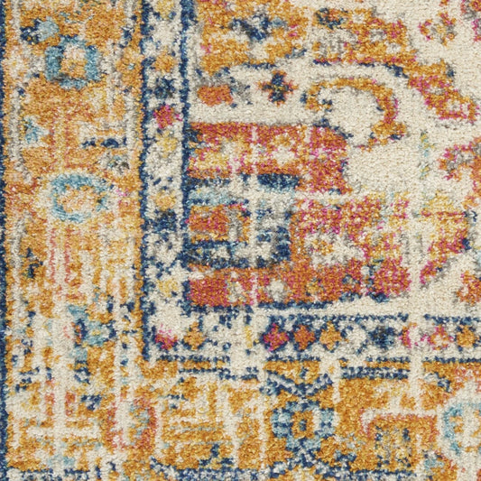 8' Yellow And Ivory Dhurrie Runner Rug - Homeroots