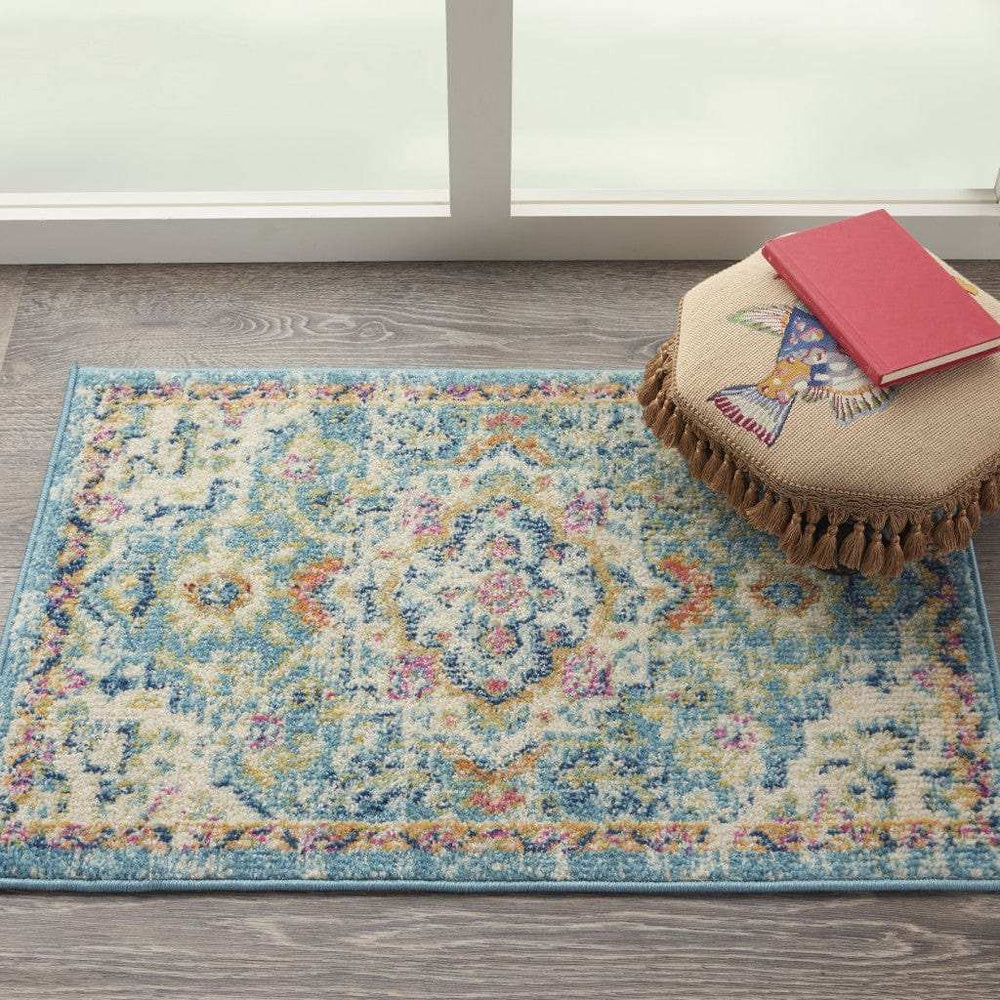 2' X 3' Blue And Ivory Dhurrie Area Rug - Homeroots - Flyclothing LLC