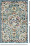 2' X 3' Blue And Ivory Dhurrie Area Rug - Homeroots